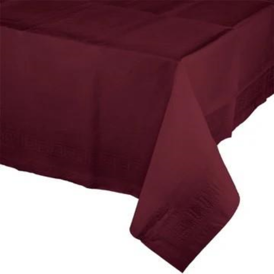 Picture of TABLECOVER BURGUNDY TISSUE 3PLY