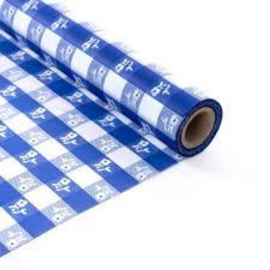 Picture of TABLEROLL 100 FT BLUE GINGHAM