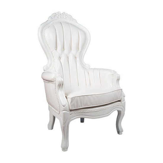 Picture of THRONE CHAIR WHITE ELIZABETH