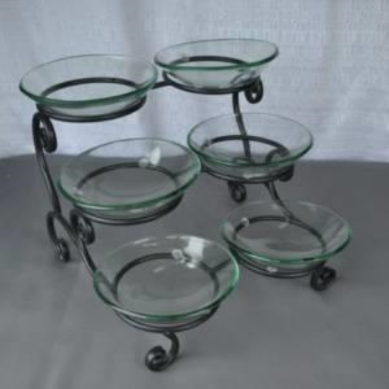 Picture of TRAY GLASS 6 BOWL SERVER 