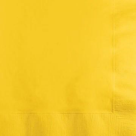 Picture of BEVERAGE NAPKINS SCHOOL BUS YELLOW