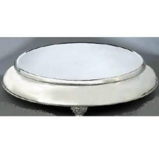 Picture of CAKE STAND SILVER BANDED 18"
