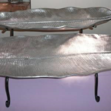 Picture of TRAY SILVER BANANA LEAF SET