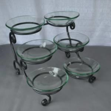 Picture of TRAY GLASS 6 BOWL SERVER 