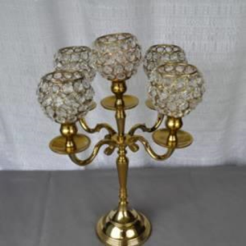 Picture of CRYSTAL GOLD 5 LT RD CANDELABRA