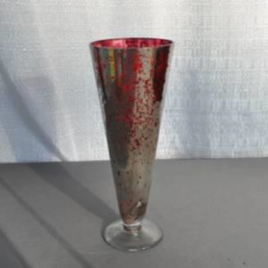 Picture of RED MERCURY VASE 10"