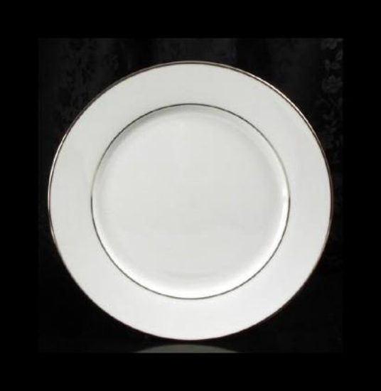 Picture of SILVER TRIM DINNER PLATE