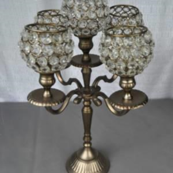Picture of CRYSTAL BRONZE 5 LT RD CANDELABRA