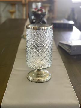 Picture of GLASS EMBOSSED VASE 10"