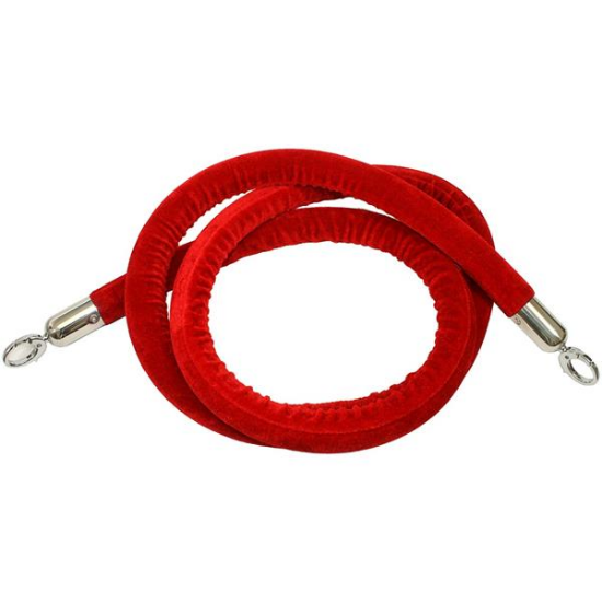 Picture of STANCHION ROPE RED w/CHROME ENDS