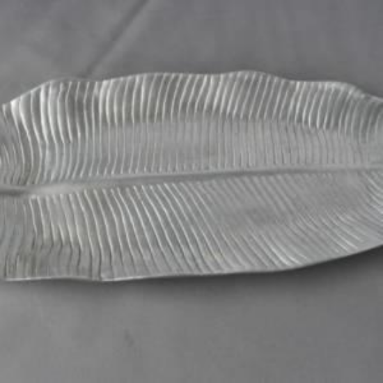 Picture of TRAY SILVER BANANA LEAF SINGLE