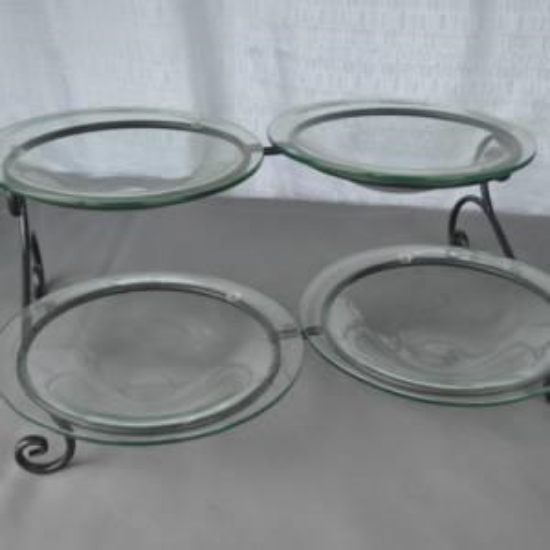Picture of TRAY GLASS 4 BOWL SERVER