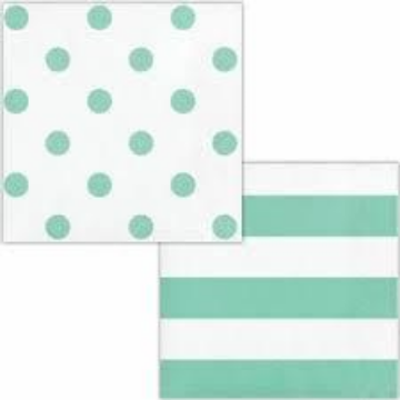 Picture of BEVERAGE NAPKINS FM DOTS/STRIPES